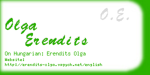 olga erendits business card